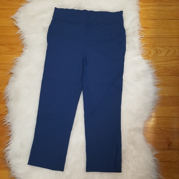 RW&Co Modern Stretch Cropped Blue Legging - Picture 2 of 11